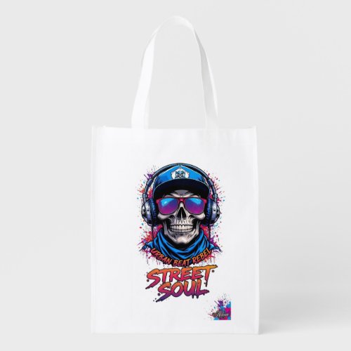 ADOM "Street Soul" Women's Long-Sleeve Graphic Tee Grocery Bag