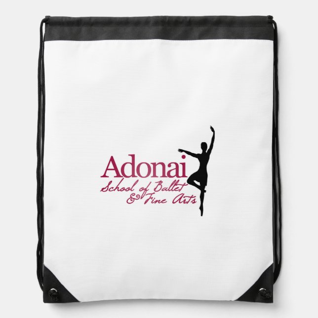 Adonai Ballet Drawstring Bag (Front)