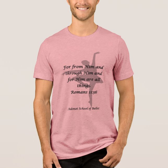 Adonai T-Shirt Rom 11:36 Tri-Blend Shirt (Front)