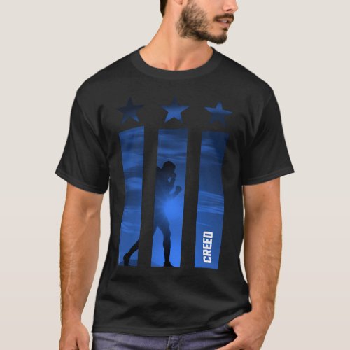 Adonis Creed 3 Stars 3 Bars Blue T_Shirt