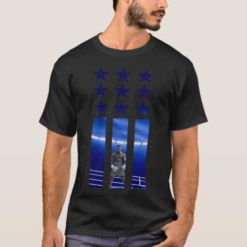 Adonis Creed Nine Stars Three Bars Blue T_Shirt