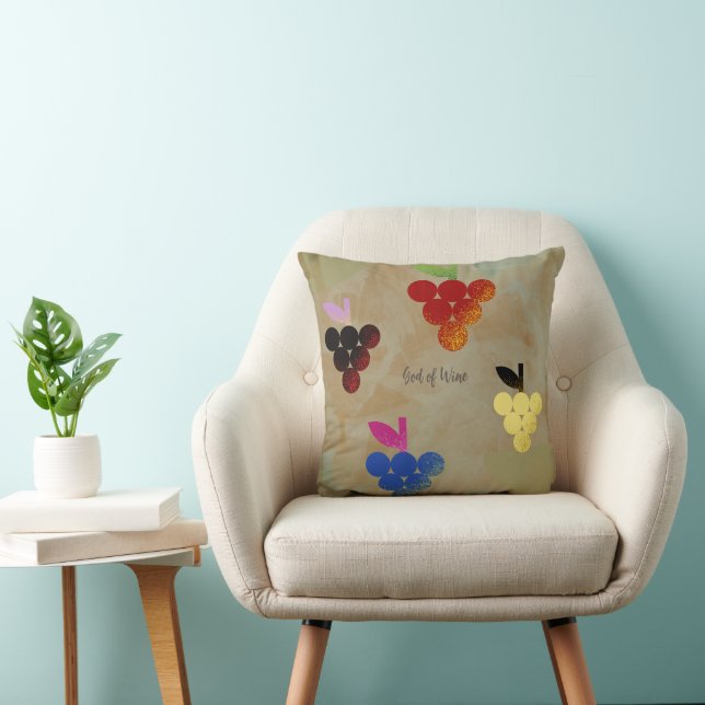 Adonis God of Wine Throw Pillow (Chair)