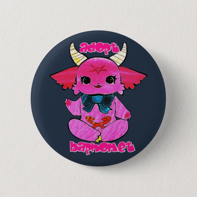 adopt a baphomet button (Front)
