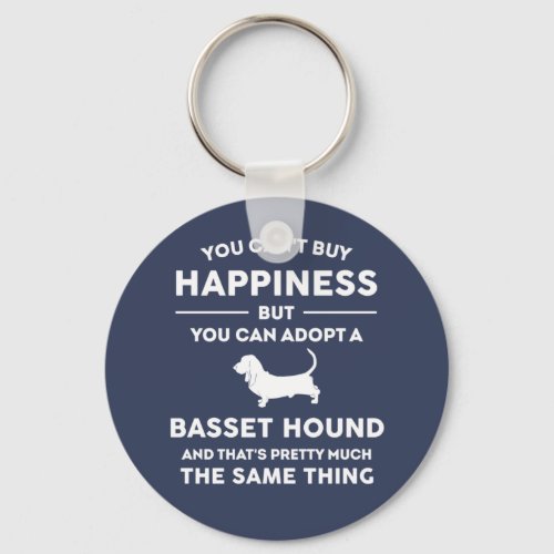 Adopt a Basset Hound Happiness Keychain
