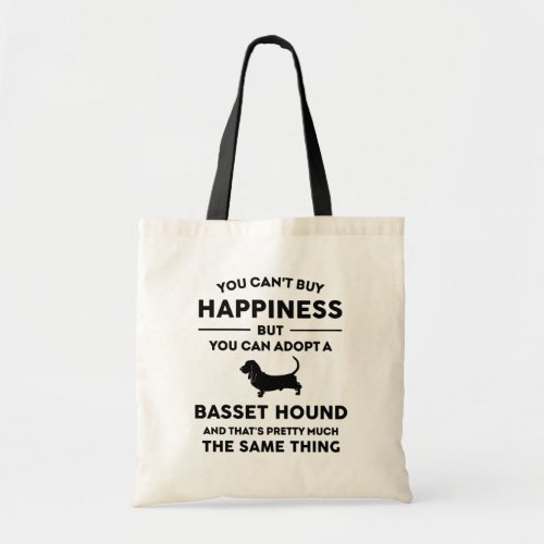 Adopt a Basset Hound Happiness Tote Bag