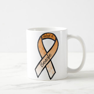 Adopt a Beagle Orange Awareness Ribbon Coffee Mug