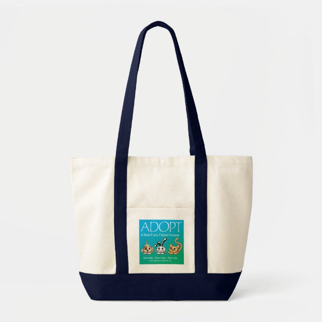 Adopt A Best Furry Friend Forever Tote Bag (Front)