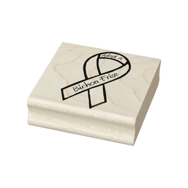 Adopt a Bichon Frise Rubber Stamp (Stamp)