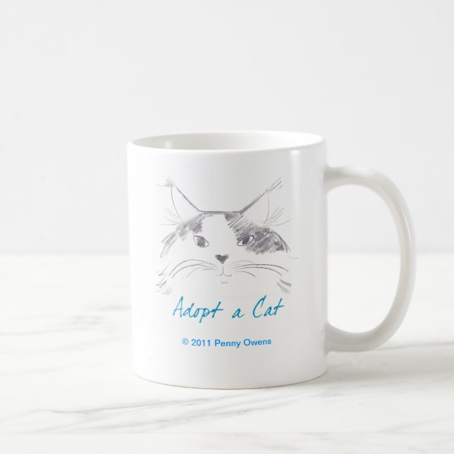 Adopt a Cat Coffee Mug (Right)