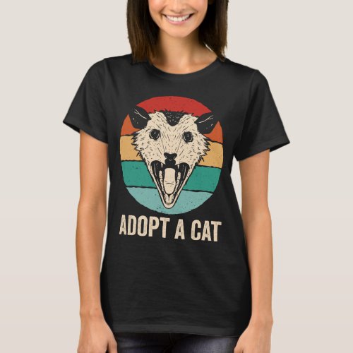 Adopt A Cat Funny Possum T_Shirt