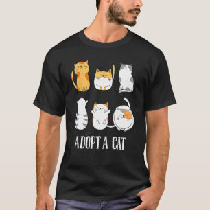 Adopt A Cat Happy Foster Adopt Kitten Adoption Res T-Shirt