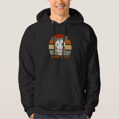 ADOPT A CAT  Possum Opossum Street Cats Cute Kitty Hoodie