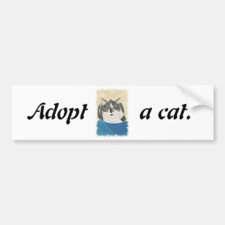 Adopt a cat promotion bumper stickers