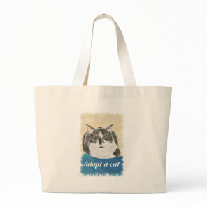 Adopt a cat promotion Canvas Bags