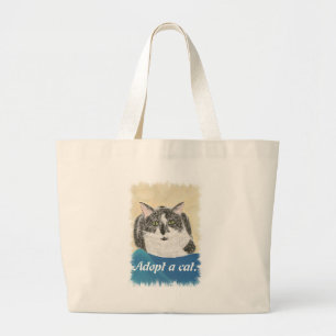 Adopt a cat promotion Canvas Bags