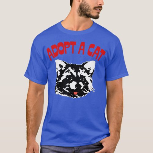 Adopt A Cat Retro Funny Cat Lover Design T_Shirt