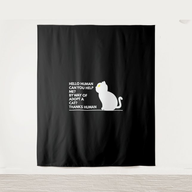 Adopt A Cat Tapestry (Front)