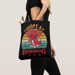 Adopt a demodog funny dog lovers gift for men wome tote bag