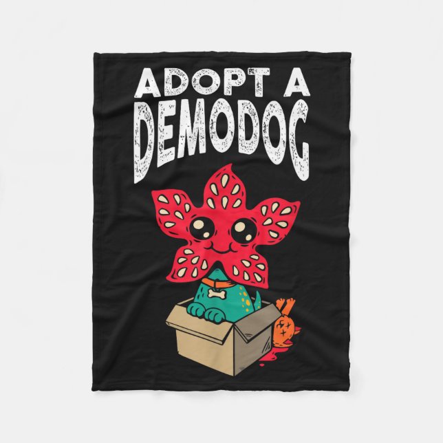 Adopt A Demodog Shirt Kids Women Men Cute Funny Do Fleece Blanket (Front)
