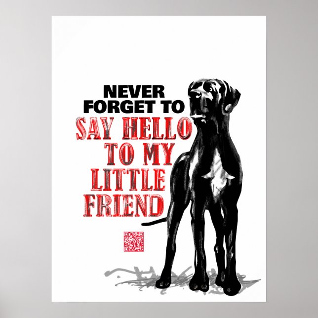 Adopt a Dog Great Dane Poster (Front)
