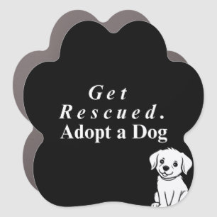 "Adopt a Dog Magnet" Car Magnet