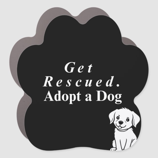 "Adopt a Dog Magnet" Car Magnet (Front)