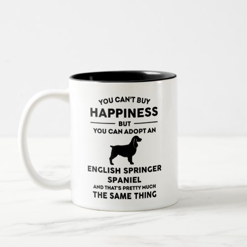 Adopt a English Springer Spaniel Happiness Two_Tone Coffee Mug