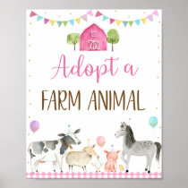 Adopt A Farm Animal Birthday Sign