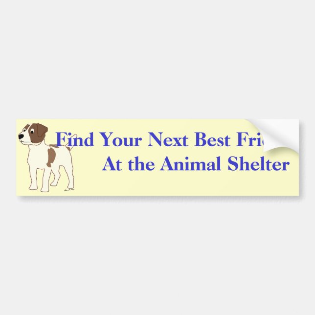 Adopt A Friend Bumper Sticker 18 (Front)