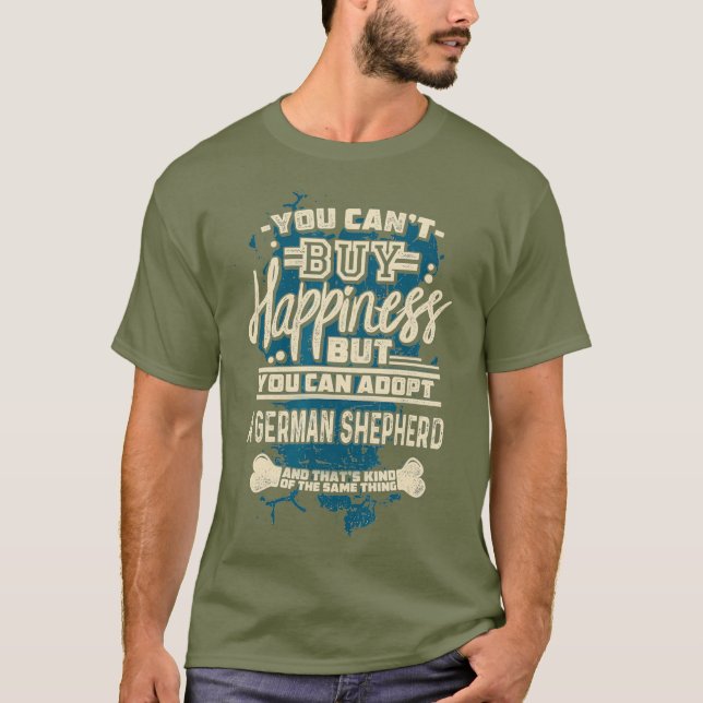 Adopt A German Shepherd  Rescue Dog Shirt (Front)