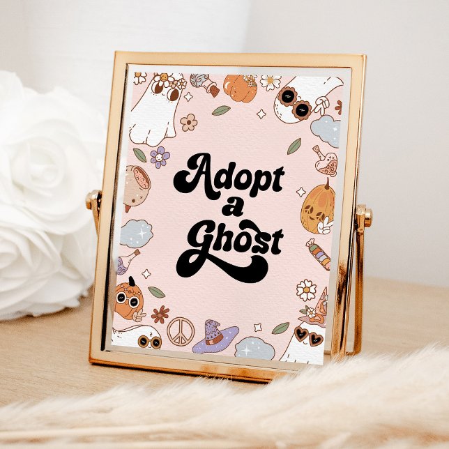 Adopt a Ghost Halloween Birthday Party Poster (Creator Uploaded)