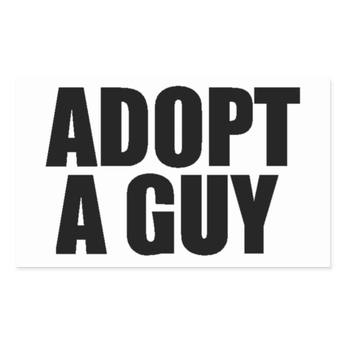 Adopt a guy rectangular sticker