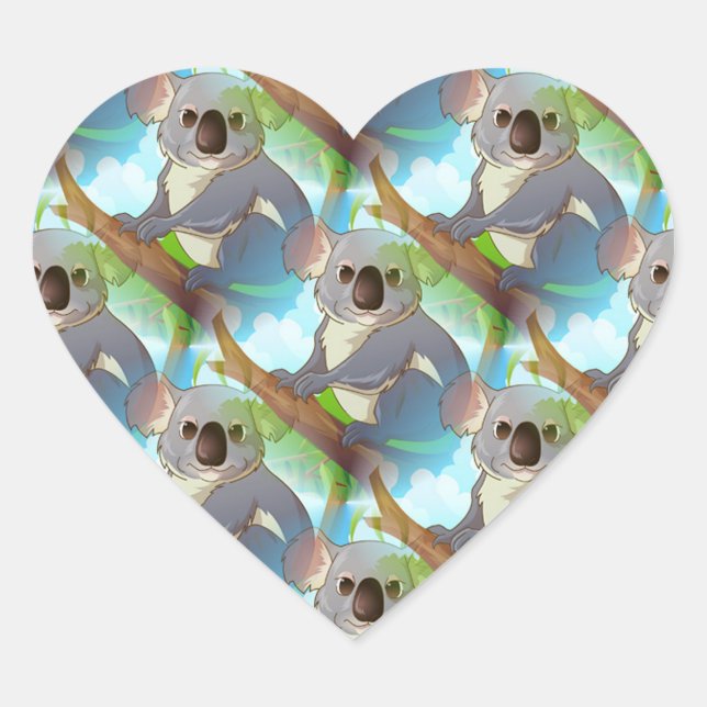 Adopt A Koala! Heart Sticker (Front)