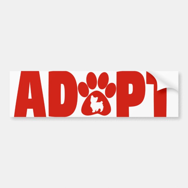 Adopt A Pet Bumper Sticker (Front)