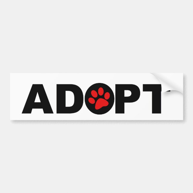 Adopt A Pet Bumper Sticker (Front)