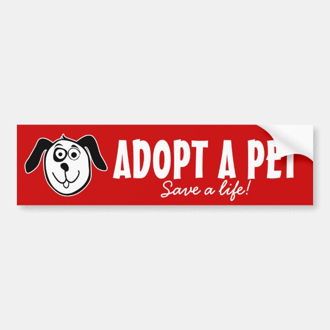 Adopt a pet bumper sticker | Animal welfare (Front)