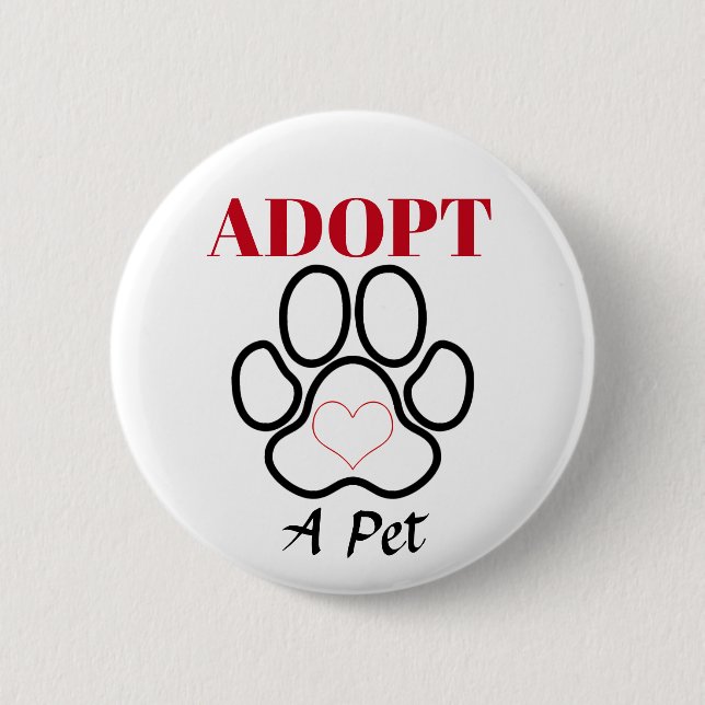 Adopt A Pet Button (Front)