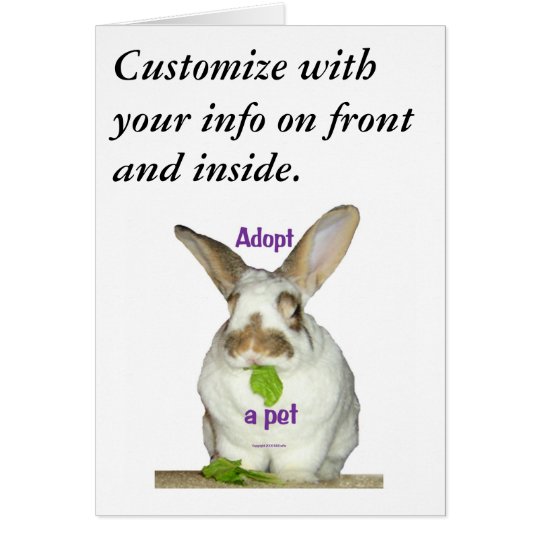 Adopt a pet card