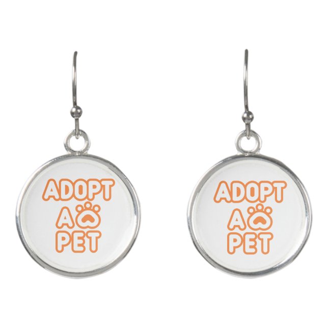 adopt a pet earrings (Front)