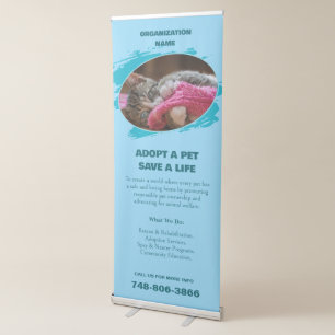 Adopt A Pet Rescue Custom Retractable Banner