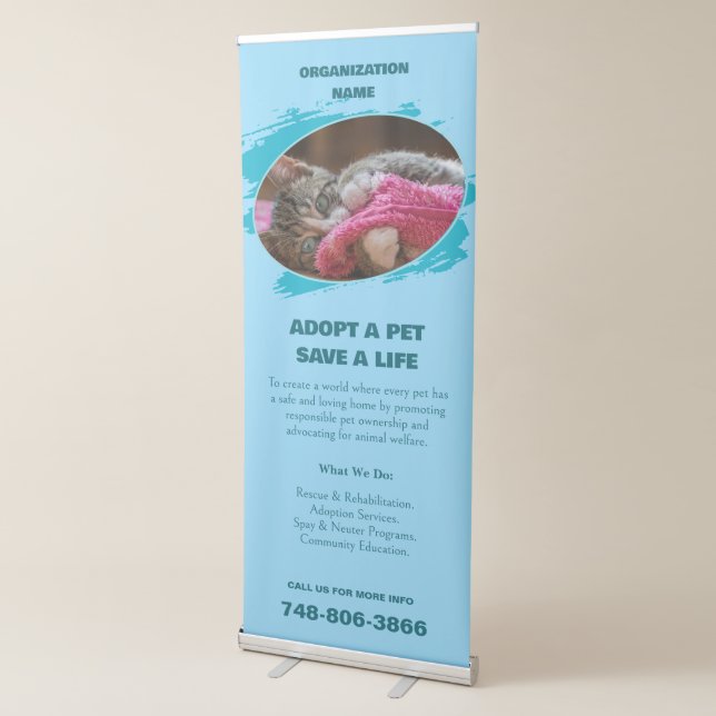 Adopt A Pet Rescue Custom Retractable Banner (3/4)