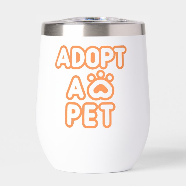 adopt a pet thermal wine tumbler (Front)