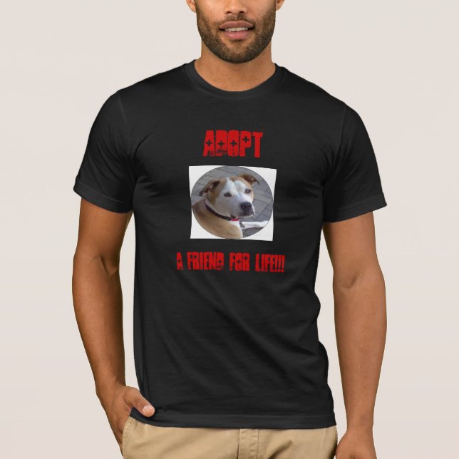 Adopt a Pitbull T-Shirt (Front)