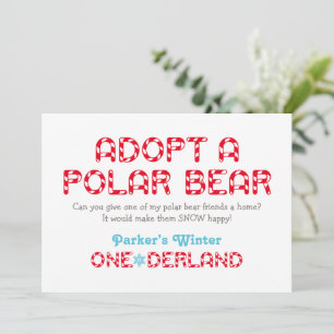Adopt a Polar Bear Winter ONEderland Sign