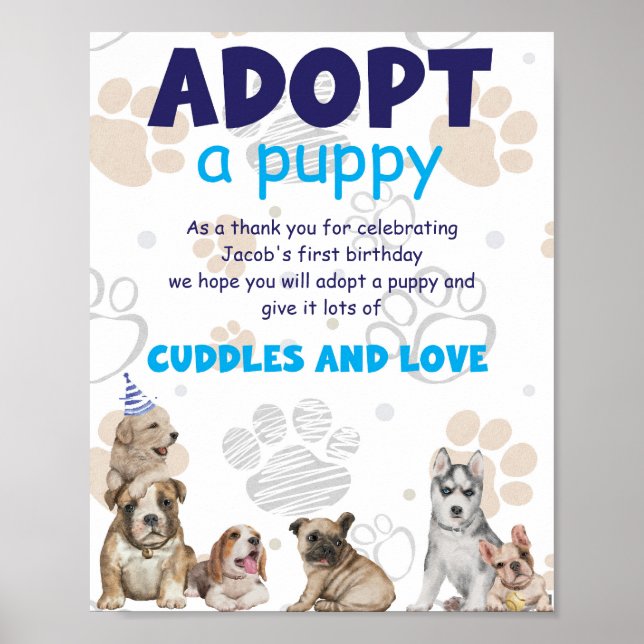 Adopt a Puppy Poster (Front)