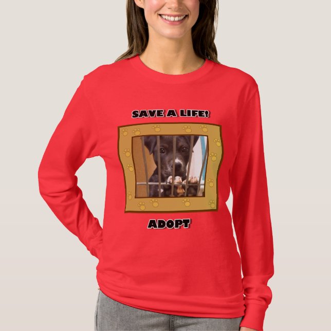 Adopt a puppy t-shirt (Front)