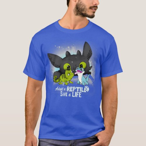 Adopt a Reptile Tothless Pascal and Bruni Togheter T_Shirt