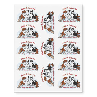 "Adopt a Rescue Pet" Temporary Tattoos
