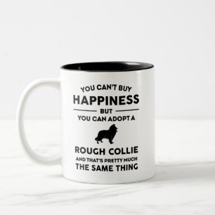 Adopt a Rough Collie Happiness Two-Tone Coffee Mug