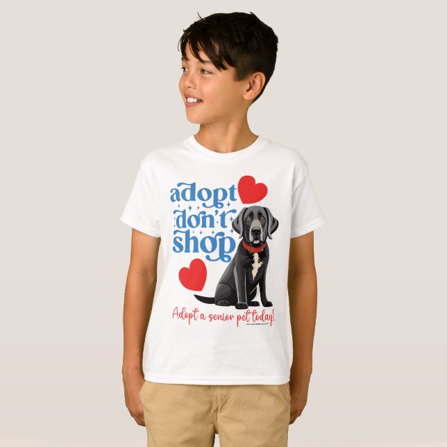 Adopt a Senior Dog! T-Shirt (Front Full)